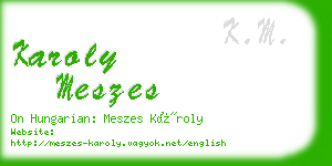 karoly meszes business card